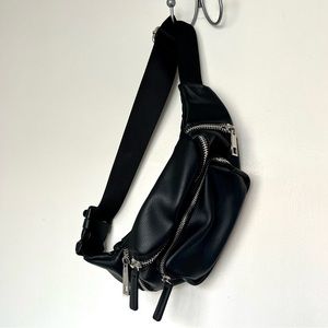 Black Faux Fanny Pack - never worn